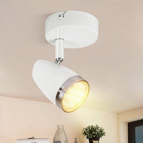 GBLY Plafonnier LED Orientable Moderne, Blanc 4W Blanc Chaud 3000 K Spot de Plafond Orientable à 350° pour Salon, Couloir, Cuisine, Salle à Manger (1/5)