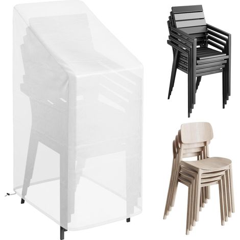 WOLTU Copertura per Mobili Set Arredo da Giardino Esterno PE 100g/m² Trasparente 68x96x110/150 cm