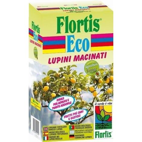 FLORTIS CONCIME LUPINI MACINATI ORGANICO AZOTATO 800GR agrumi acidofile (1/5)