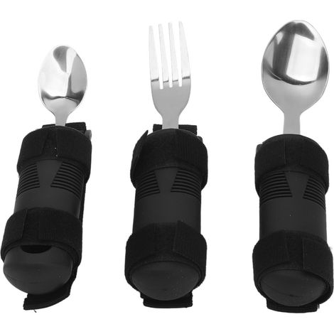 Fourchette et Cuillère Ergonomiques pour Seniors - Set Anti-Dérapant pour une Prise Facile (1/5)