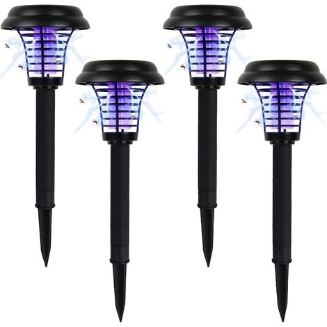 Lot de 4 pièges à insectes solaire, Lampe anti-moustiques d'extérieur, Répulsif d'extérieur anti-moustiques, Pièges à mouches étanche (1/5)