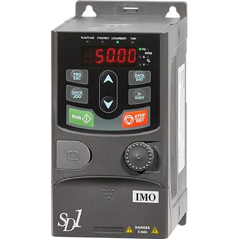 SD1 Variateur 0.75Kw, 3Phase, 400v, 2.5Amp IP20, Torque Vector UL/cUL Certified