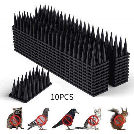 Hochfeste Taubenabwehrspitzen aus Kunststoff. Wirkt gegen Vögel und Katzen. 20 Stück pro Packung. UV- und frostbeständig.