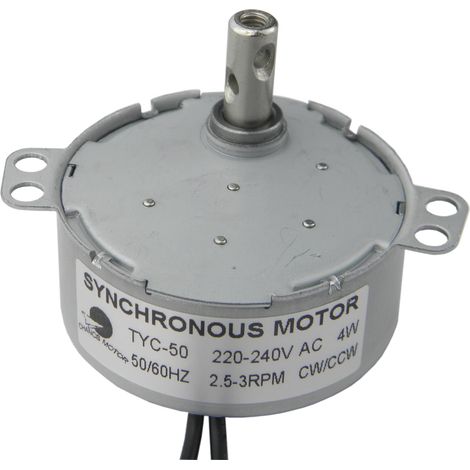 Synchronous Motor TYC-50 220V AC 2.5-3RPM CW/CCW High Torque Barbecue Mini Electric Gear Motor (1/5)