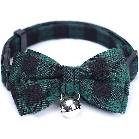 Collier vert pour animaux de compagnie avec clochette (1/4)