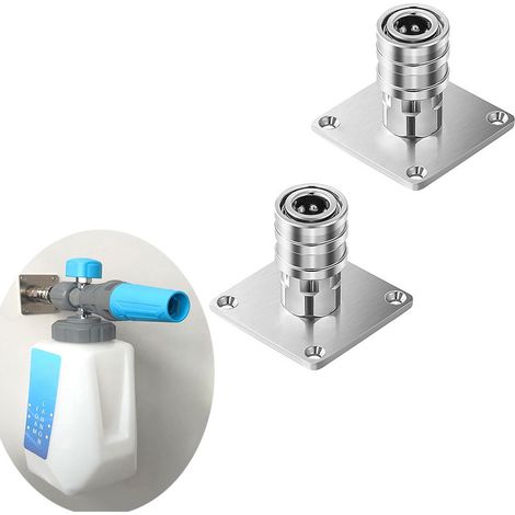 Set di 2 supporti automatici per lancia schiumogena, supporto a parete per lancia schiumogena con attacco rapido da 1/4" (6,35 mm).