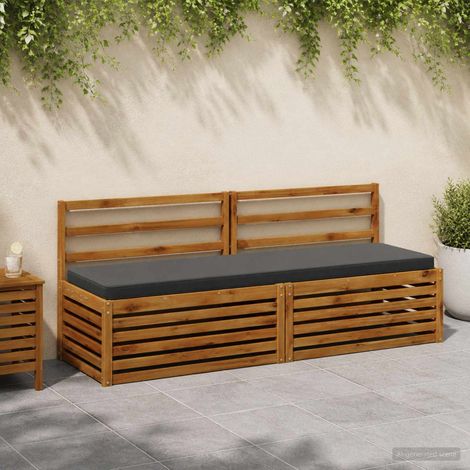 Coussins de banc 2 pièces VUGHT 2 pc 100 % polyester Anthracite (1/5)