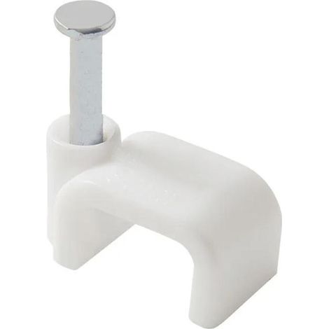 Grapilla Plana Cabeza Redondeada 8 mm. Blanca. 10 unidades (1/2)