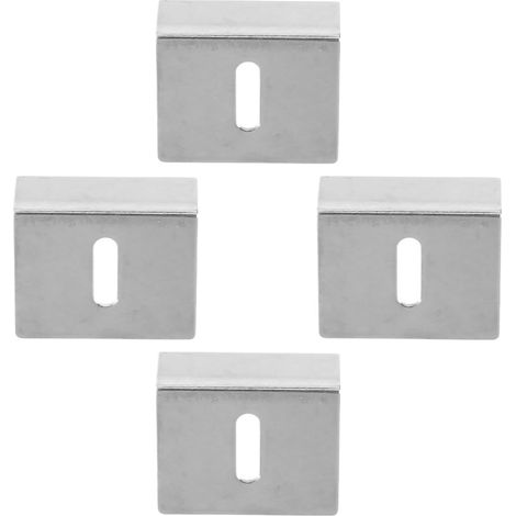 Clips de fixation pour miroirs en acier inoxydable, lot 8 (1/5)
