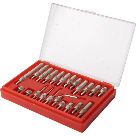 Satz mit 22 Kontaktspitzen für Komparatoren, Edelstahl, 0,01 mm Genauigkeit, Messsondensatz (1/5)
