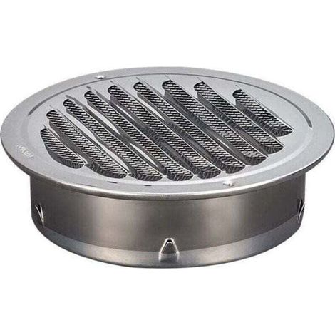 Grille de ventilation ronde en acier inoxydable Grille de ventilation en métal de 100 mm Grille (1/4)