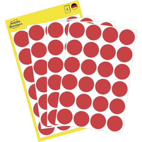Markierungspunkt 18mm Papier rot 96 Etik./Pack. (1/5)
