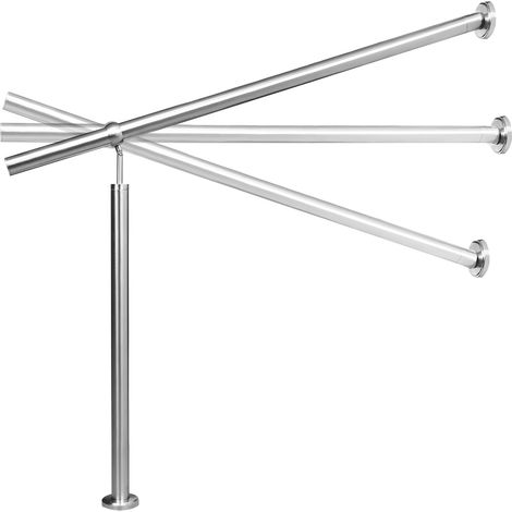 SWANEW Geländer Edelstahl Handlauf für Treppe und Balkon 80x90cm– Robuste, langlebige Qualität für Innen und Außen, korrosionsfrei und ästhetisch 1 Stück (1/5)