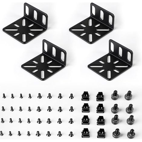 LALAGO Kit de Montage, 19 Pouces réglable Switch Rack Ears, Oreilles de Rack Universelles Réglables Compatible pour Buffalo Tech, Cisco, NETGEAR,Dell, D-Link, Linksys et TRENDnet (C) (1/5)