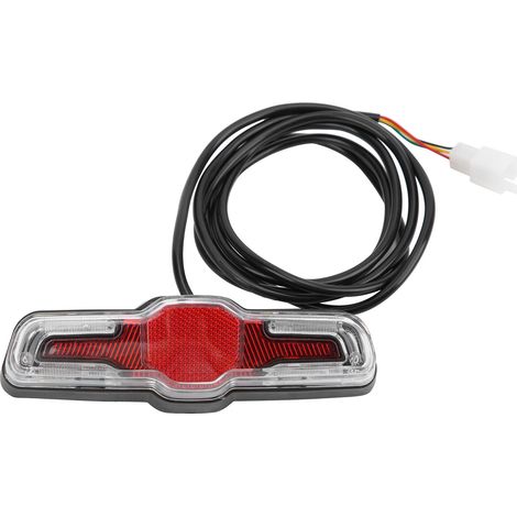 5-LED ABS 36V 48V 60V Rücklicht für Elektrofahrräder, Fahrradbeleuchtungsset, Elektrofahrradbeleuchtungsset, Rücklicht mit Blinkfunktion, Nabenmotor, Sicherheit.