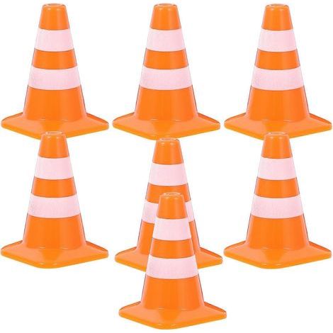 Set mit 7 filigranen Verkehrskegeln für Kinder, Lernspielzeug für den Kindergarten, Verkehrsschild-Spielzeug – 2,50 x 1,50 x 1,50 cm – Orange (1/4)