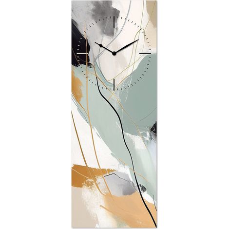 Lupia - Orologio da Parete in Legno ecologico, con stampa PAIN SPOTS, 30x80 cm, Made in Italy, Movimento a Quarzo, Alimentato a Batteria non inclusa, Adatto a Tutti gli Stili di Casa (1/4)
