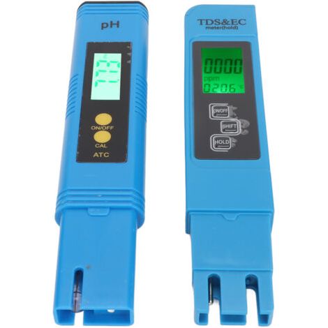 Testeur d'eau bleu Stylo d'analyse PHmètre numérique portable, léger et rétroéclairé, à lecture facile, avec compensation de température (1/5)