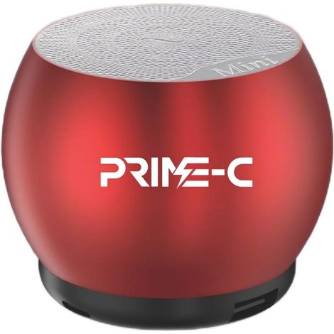 Enceinte Bluetooth en métal, 5 W, autonomie de 3 à 4 heures en continu - rouge