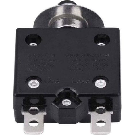 Disjoncteur Thermique - 5 A - 125-250 V AC 50 Hz - 50 V DC - Bouton-Poussoir - Réarmable (1/4)
