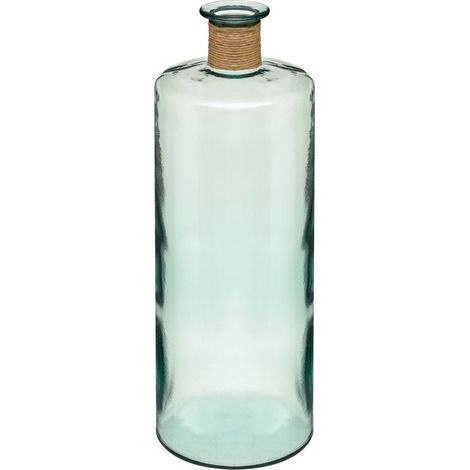 Atmosphera – Vase épaule en verre recyclé transparent H 75 cm – Forme oblongue – Pour arrangements floraux – Décoration intérieure élégante (1/2)