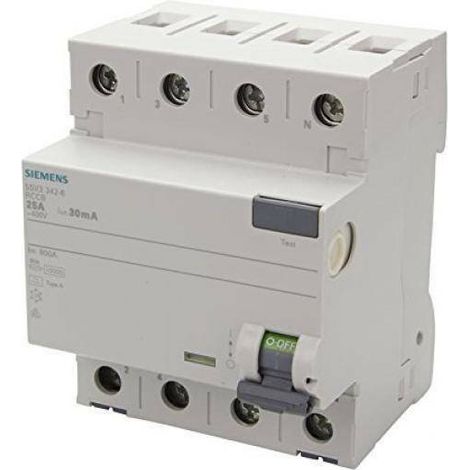 Siemens 5SV3342-6 Interruptor diferencial 4 polos 25 A