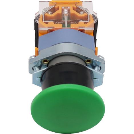 LA39-11M Mushroom-shaped Self-Resetting Push Button Switch, Round Head, Red, Green, and Yellow, 22mm Mounting Hole. (1/3)