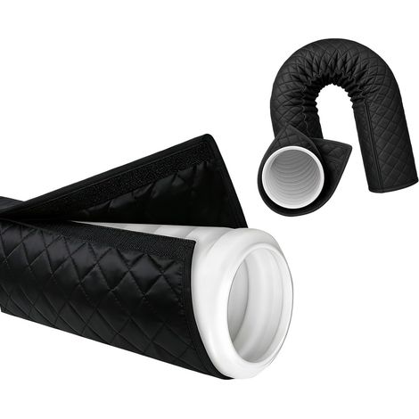 Gaine isolante de 150 cm pour tuyau de groupe frigorifique portable, noire. (1/5)