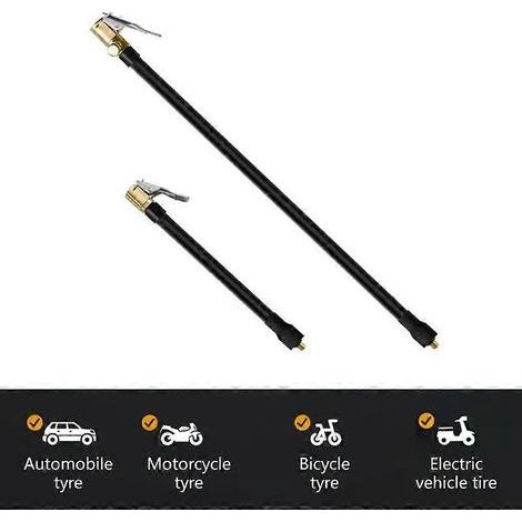 Extension tube for car, motorcycle and bicycle tire inflator, air compressor adapter and inflator hose D7YA-JXLGV (1/4)