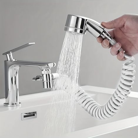 Douchette universelle facile pour lavabo, douche pour douche, siphon de cuisine, facile à installer,pratique et compacte (1/5)