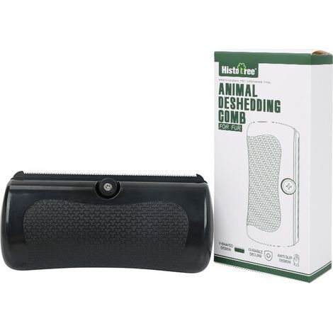 Brosse Chien Poil Court, Brosse Poils Morts pour Chiens et Chats, Élimine Sous Poil et Poils Morts, Toilettage Canin Chat Professionnel, adapté pour les Chiens Chats Cheveux Courts et Long (1/2)