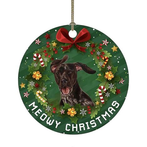Adorno navideño divertido con diseño de perro, colgante para árbol de Navidad, adornos navideños para el árbol de Navidad (1/2)