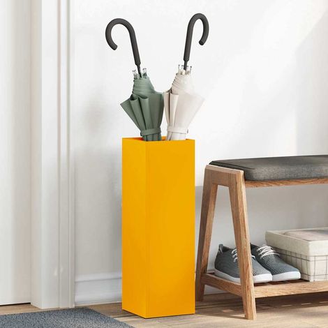 Sonnenschirmhalter mit Speicher Senf 15,5 x 15,5 x 49 cm Metall