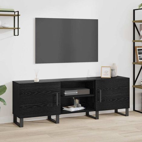 Meuble TV-Banc TV-Meuble Télé Chêne noir 150 x 30 x 50 cm Bois d'ingénierie 244608 (1/5)