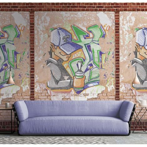 A.S. Creation Fototapete Livingwalls The Wall II 392411 Ein Motiv pro Rolle 2.80 x 1.59 m Steinoptik Braun (1/3)
