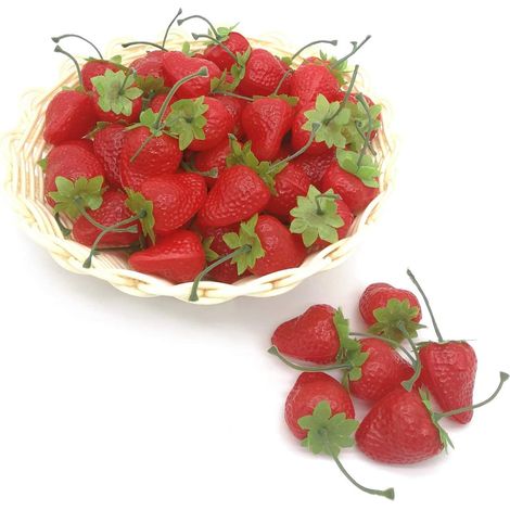 30pcs fake fake fruit strawberry set suitable for home decoration accessories (1/4)