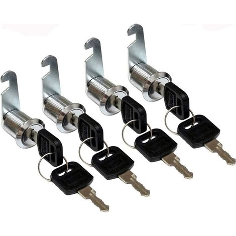 Serrure Batteuse Cylindre,Verrou de Porte pour Armoire,Serrure Batteuse a Came Barillet pour Boîte aux Lettres Tiroir -30mm (1/4)