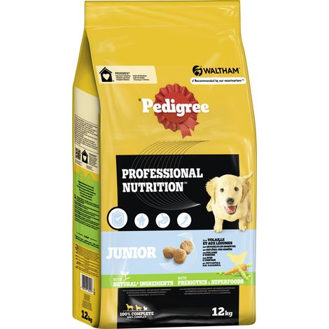 Pedigree Professional Nutrition Hundetrockenfutter Junior 12 kg Geflügel & Gemüse