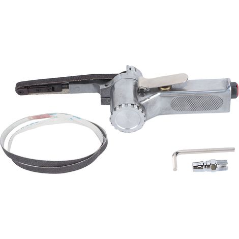 Ponceuse à bande pneumatique 10 mm acier inoxydable outil de ponçage 360° avec papiers abrasifs 60 80 120 (1/5)