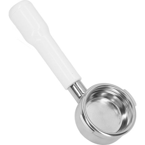 Filtre sans fond 58mm pour machine à café, porte-filtre 2 oreilles en acier inoxydable amovible, accessoire Breville série 9, blanc (1/5)