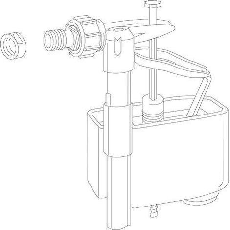 Valsir – Robinet-flotteur 1/2' – Piston de rechange pour soupape de remplissage Corallo 3 – Gestion efficace de l'eau