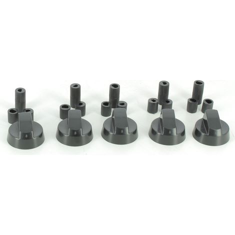 Lot de 5 manettes noires universelles pour Cuisiniere,Four et Plaque de cuisson 00539102 pour Cuisinière