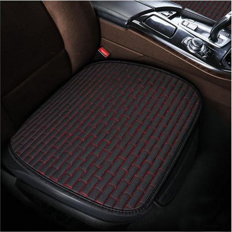2 Pièces Coussin de Siège Voiture, Accessoires Voiture Universelle Coussin de Siège, Confortable Antidérapant Coussin pour Auto, pour Auto Bureau Domicile(Noir/Rouge) (1/5)