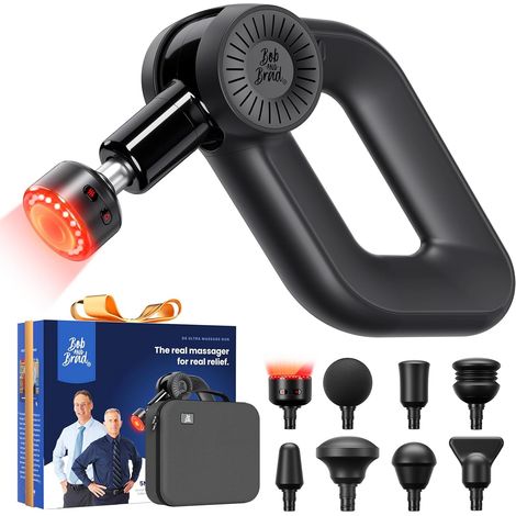 Pistolet de Massage Musculaire - Chaleur Infrarouge Amplitude 16mm, Écran OLED, Masseur des Tissus Profonds avec 38 kg de Force, Soulage les Douleurs Musculaires des Sportifs (1/5)