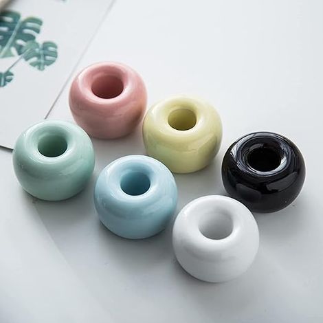 Keramik-Zahnbürstenablage, 6-teiliger Mini-Keramik-Zahnbürstenhalter Stan