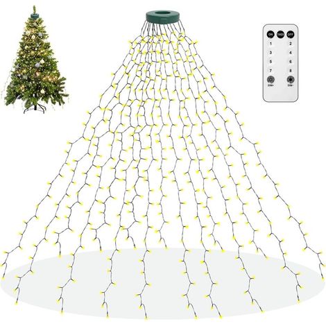 2m Guirlande Lumineuse Blanc Chaud 400LED Guirlande Fil Cuivre 8 Modes Guirlande LED pour Lumière D'arbre de Noël de 1 5 2 1 m, pour la Décoration Extérieur, Jardin, Arbres etc (1/5)