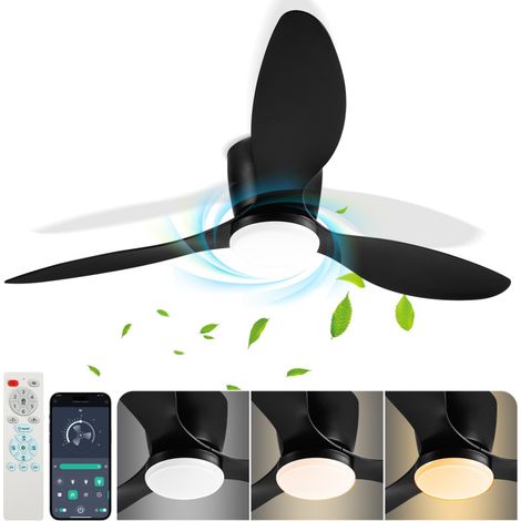 SWANEW Ventilatore a soffitto LED con illuminazione e telecomando - Ventilatore dimmerabile 132CM (1/5)