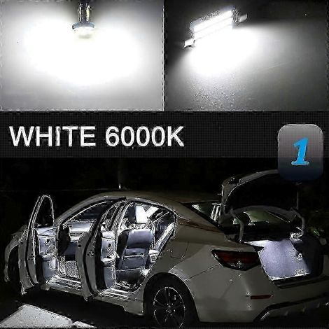 Éclairage intérieur LED pour voiture compatible Canbus avec E87 E81 F20 E36 E46 E90 E91 E92 E93 F30 E39 E60 E6 (Blanc 6000K E36 - 11 pièces) (1/5)