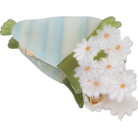 Pince à cheveux fleur élégante, accessoire de coiffure tendance pour femme, bouquet de 3 pièces, finition chic, maintien sûr, idéal chignon et demi-queue, style bohème. (1/5)