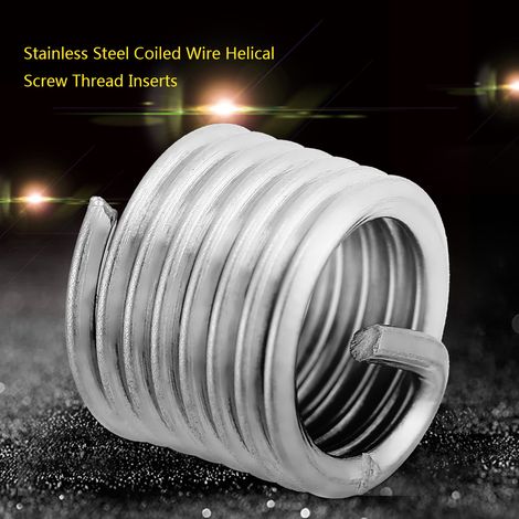 50 Stück Gewindeeinsätze aus Edelstahl, spiralförmig, M8 x 1,25 x 1,5D Länge (1/5)